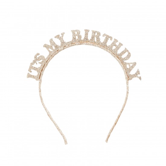 Gold 'Its my birthday' Metal Headband