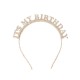 Gold 'Its my birthday' Metal Headband