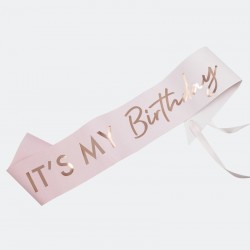 Pink Ombre Rose Gold Birthday Sash Pink Ombre Rose Gold Birthday Sash