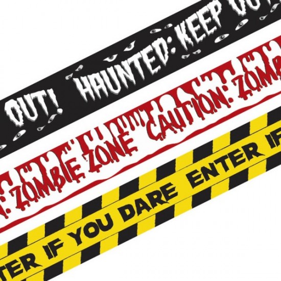 Halloween Fright Tape Fright Banner Decoration Set