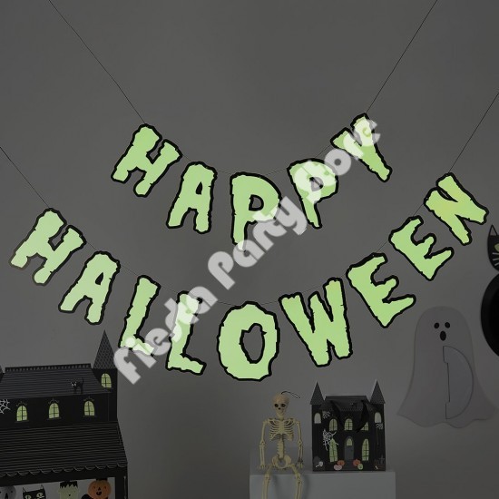 Glow in the Dark Halloween Banner Glow in the Dark Halloween Banner