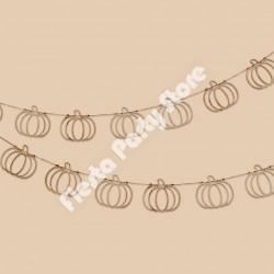 Pumpkin Wooden Garland 2m