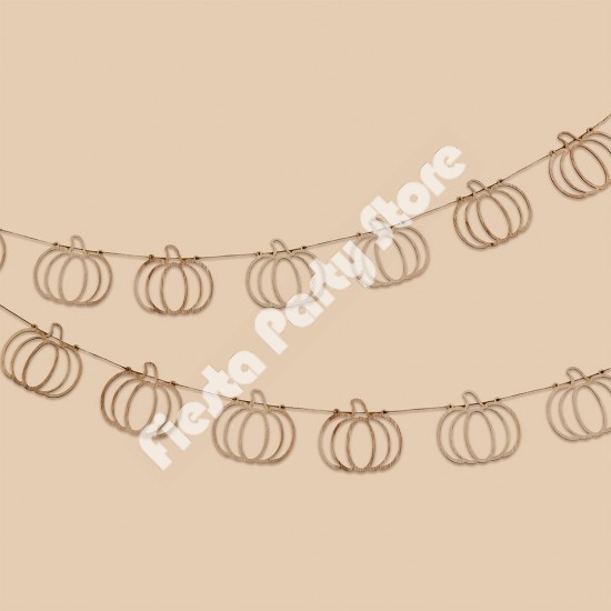 Pumpkin Wooden Garland 2m Pumpkin Wooden Garland 2m