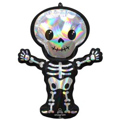 Holographic Skeleton Foil Balloon INFLATED Holographic Skeleton Foil Balloon INFLATED
