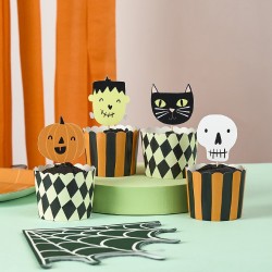 12 Spooky Friends Food Cups and Picks Set
