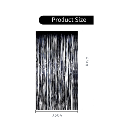 Black Foil Fringe Curtain Black Foil Fringe Curtain