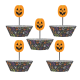 24 Pumpkin Faces Halloween Cupcake Cases and Cupcake Topper
