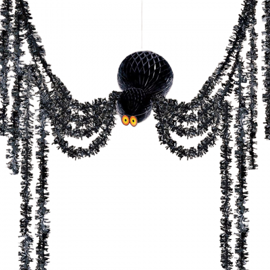 Halloween Honeycomb Hanging Spider Decoration