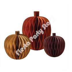 Pumpkin Honeycombs Set of 3