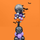 Halloween Balloon Tower Free Standing 2 Metre Display