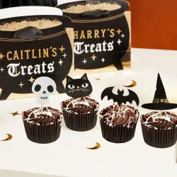 12 Halloween Gold Foiled Food Picks
