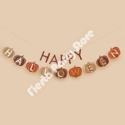 Pumpkin Happy Halloween Card Banner