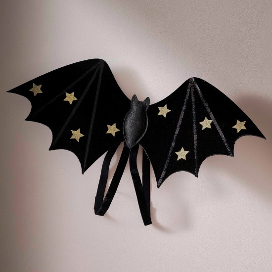 Black and Gold Halloween Bat Wings