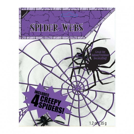 Small Spider Web 35g (Includes 4 Spiders)
