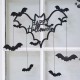 Black Wood Bat Happy Halloween Wreath