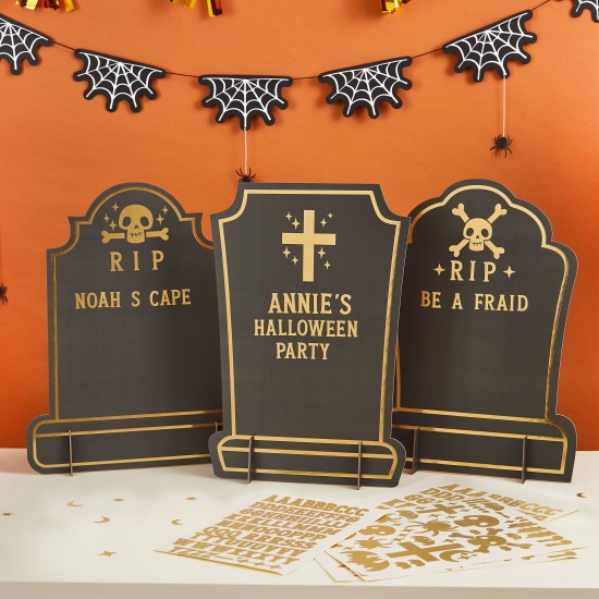 3 Customisable Gravestone Custom Signs