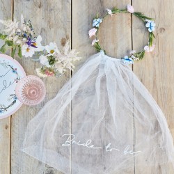 Boho Floral Bride To Be Veil