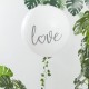 White Giant Printed Love Balloon 36"