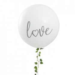 White Giant Printed Love Balloon 36" White Giant Printed Love Balloon 36"