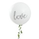 White Giant Printed Love Balloon 36"