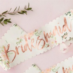 Floral Bridesmaid Sashes (Pack of 2)