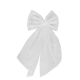 White Hair Bow with Pearls