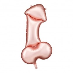 Rose Gold Penis Foil Balloon