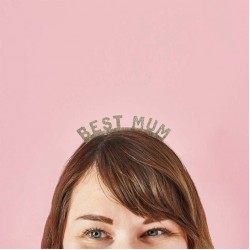 Gold Glitter 'Best Mum' Headband Gold Glitter 'Best Mum' Headband