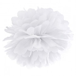 White Tissue Paper Pompom 