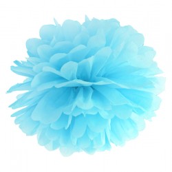 Sky Blue Tissue Paper Pompom 