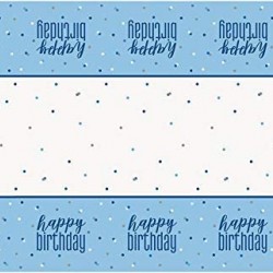 Blue Dots Birthday Table Cover 