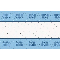 Blue Dots Birthday Table Cover 