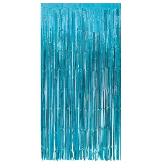 Blue Fringe Curtain Backdrop