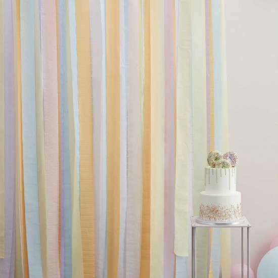 Pastel Streamer Party Backdrop