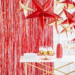 Red Foil Fringe Curtain Decoration Red Foil Fringe Curtain Decoration