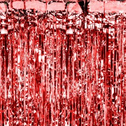 Red Foil Fringe Curtain Decoration Red Foil Fringe Curtain Decoration
