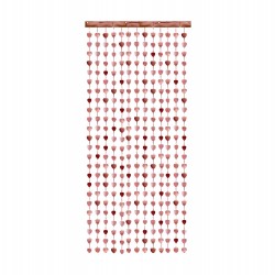 Rose Gold Heart Shaped Fringe Curtain  Rose Gold Heart Shaped Fringe Curtain