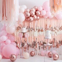 Blush And Rose Gold Streamer Ceiling Decoration Blush And Rose Gold Streamer Ceiling Decoration
