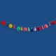 Bright Rainbow Coloured Honeycomb and Tassel Garland 2m