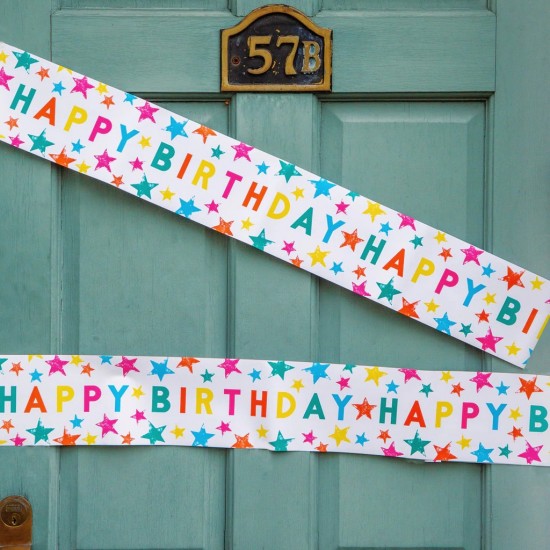 2 Bright Star Happy Birthday Banners