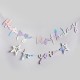 Iridescent Happy Birthday To You Banner