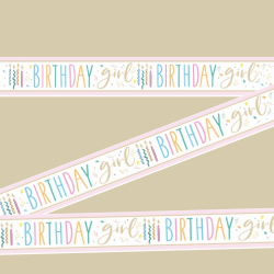 Pastel Birthday Girl Banner Pastel Birthday Girl Banner
