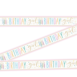 Pastel Birthday Girl Banner Pastel Birthday Girl Banner