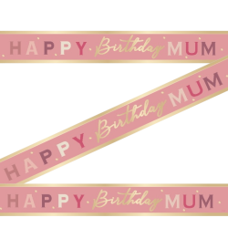 Happy Birthday Mum Foil Banner Happy Birthday Mum Foil Banner