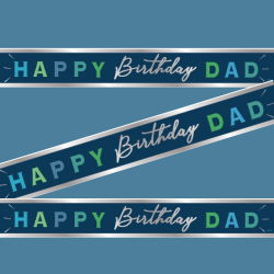 Happy Birthday Dad Foil Banner Happy Birthday Dad Foil Banner
