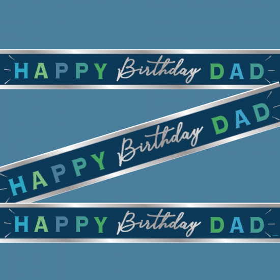 Happy Birthday Dad Foil Banner