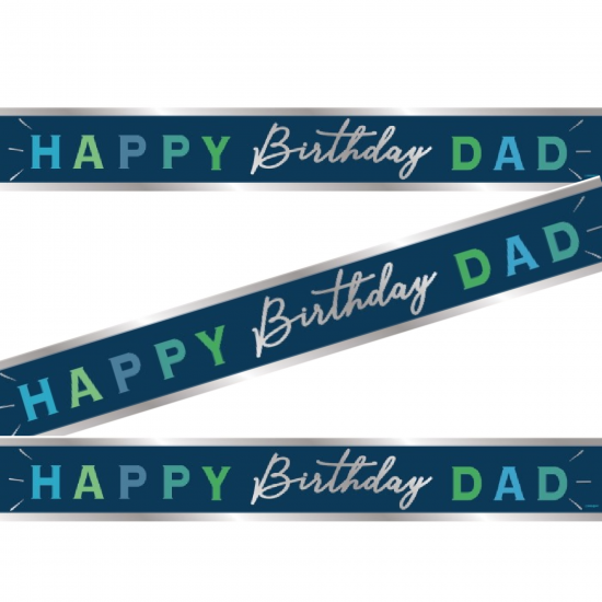 Happy Birthday Dad Foil Banner