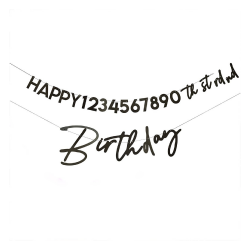 Black Happy Birthday Customisable Banner Black Happy Birthday Customisable Banner