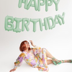 Pastel Green Happy Birthday Balloon Bunting Pastel Green Happy Birthday Balloon Bunting