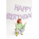 Pastel Purple Happy Birthday Balloon Bunting